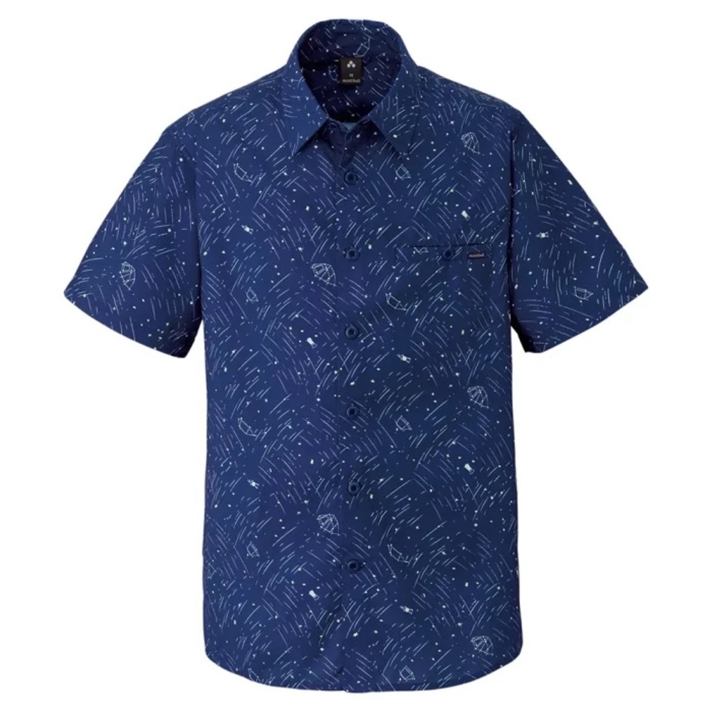 Mont-Bell men’s short sleeve star constellation blue Shirt Small
